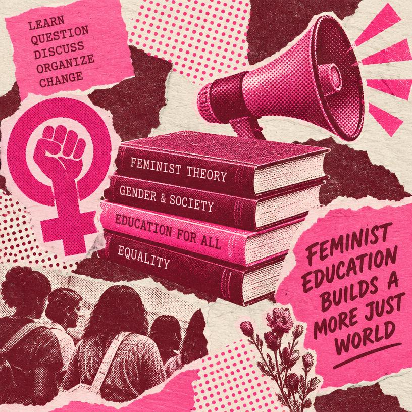 Feminist portrait collage