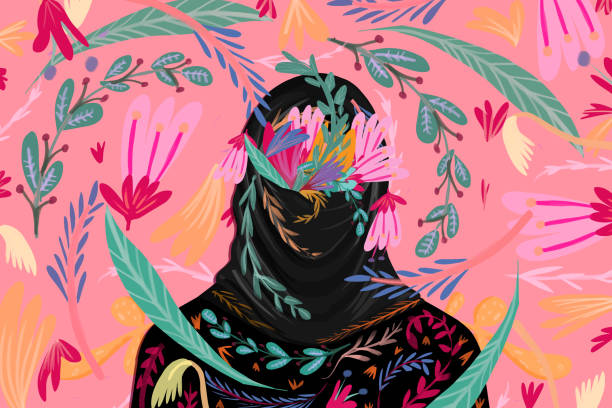 A collective of women in a vibrant feminist collage